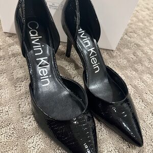 Calvin Klein Black Patent Heels